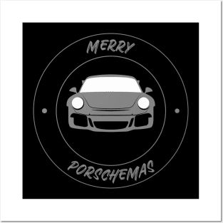 Merry Christmas Porsche Porschemas 911 GT3 Posters and Art